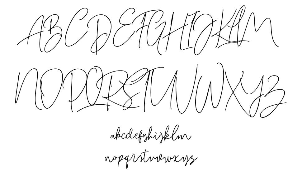 Bitlamero Script font specimens