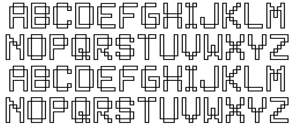Bitless font Örnekler