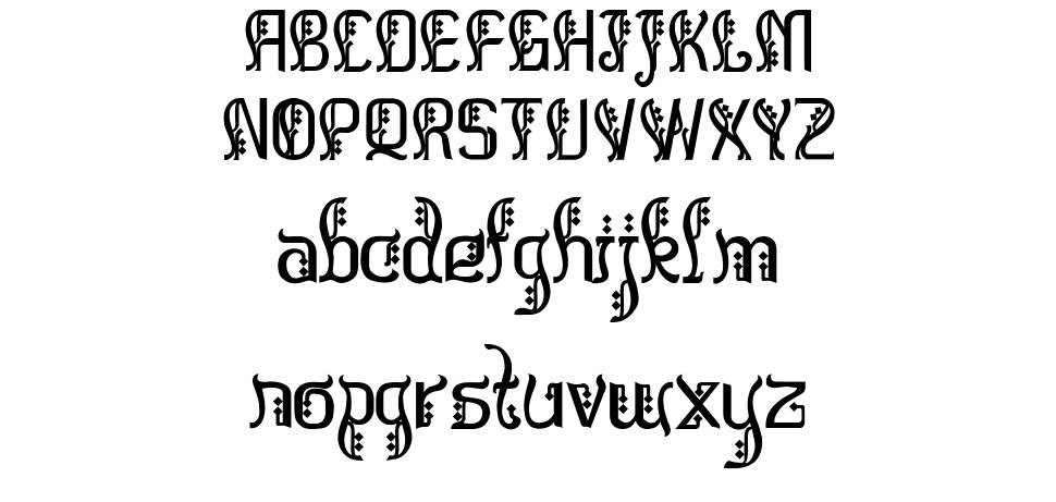 Bitling Sulochi Calligra font specimens