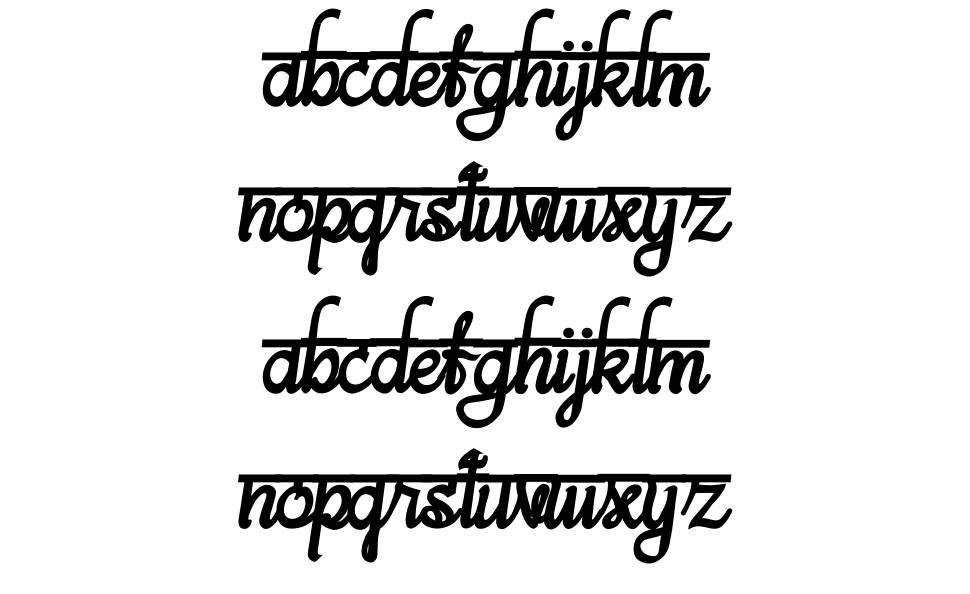 Bits Indian Calligra font Specimens