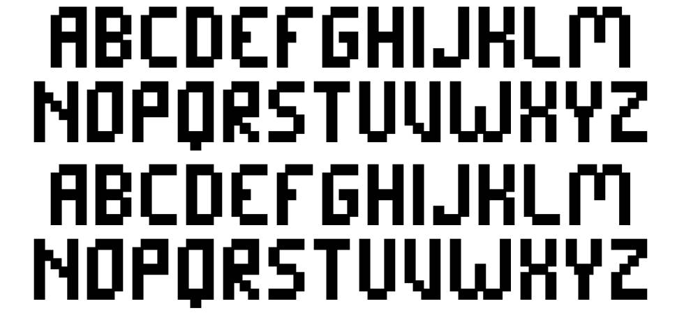Bitsential font specimens
