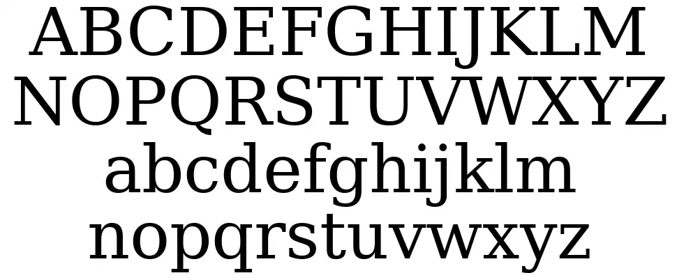 Bitstream Vera Serif font Örnekler