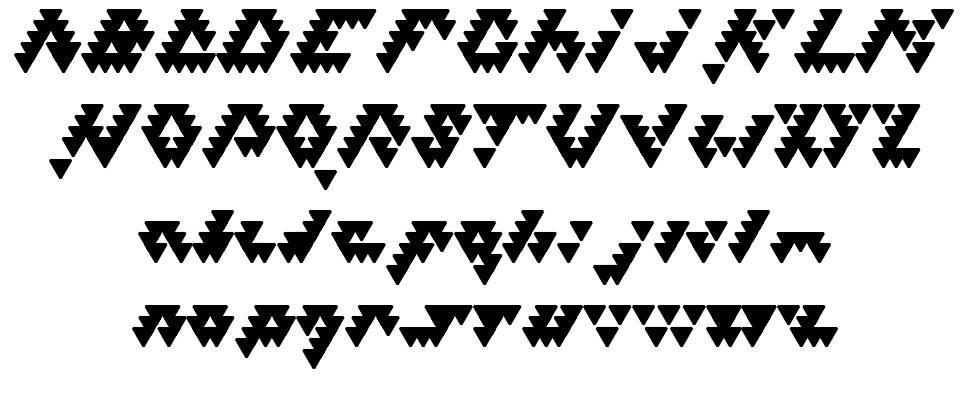 Bizar Loved Triangles font specimens