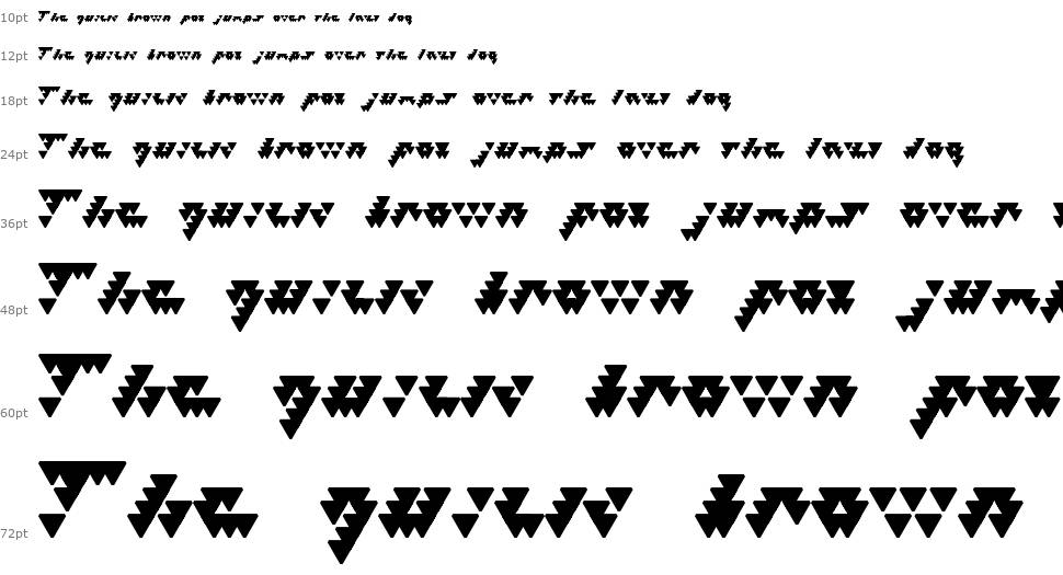 Bizar Loved Triangles písmo Vodopád