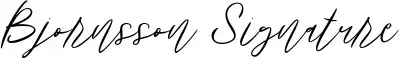 Bjornsson Signature schriftart