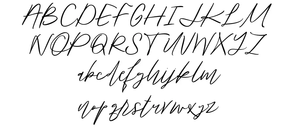 Bjornsson Signature font specimens