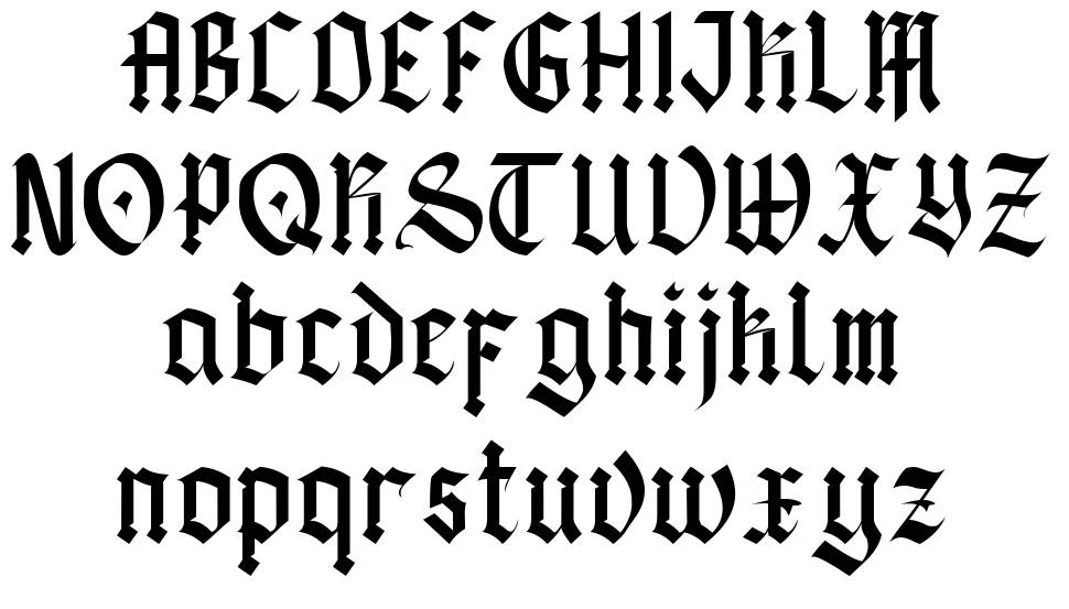 Black Alberia font Örnekler