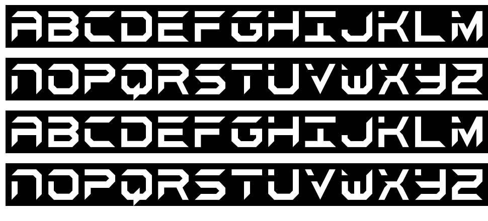 Black and White font specimens