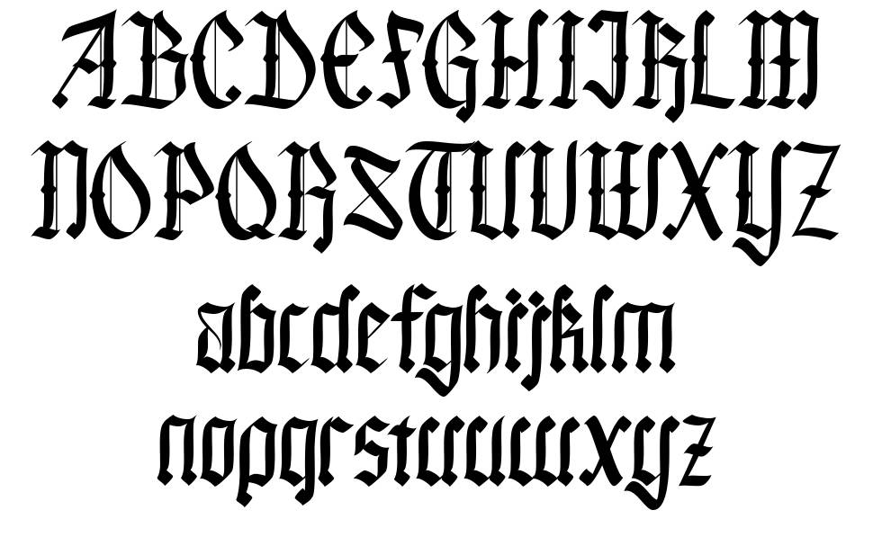 Black Callig font Örnekler