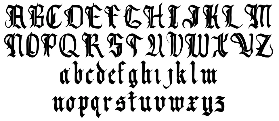 Black Cloak font Örnekler