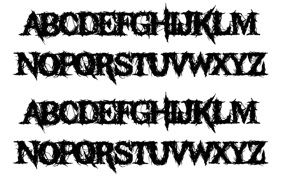 Black Dahlia font specimens