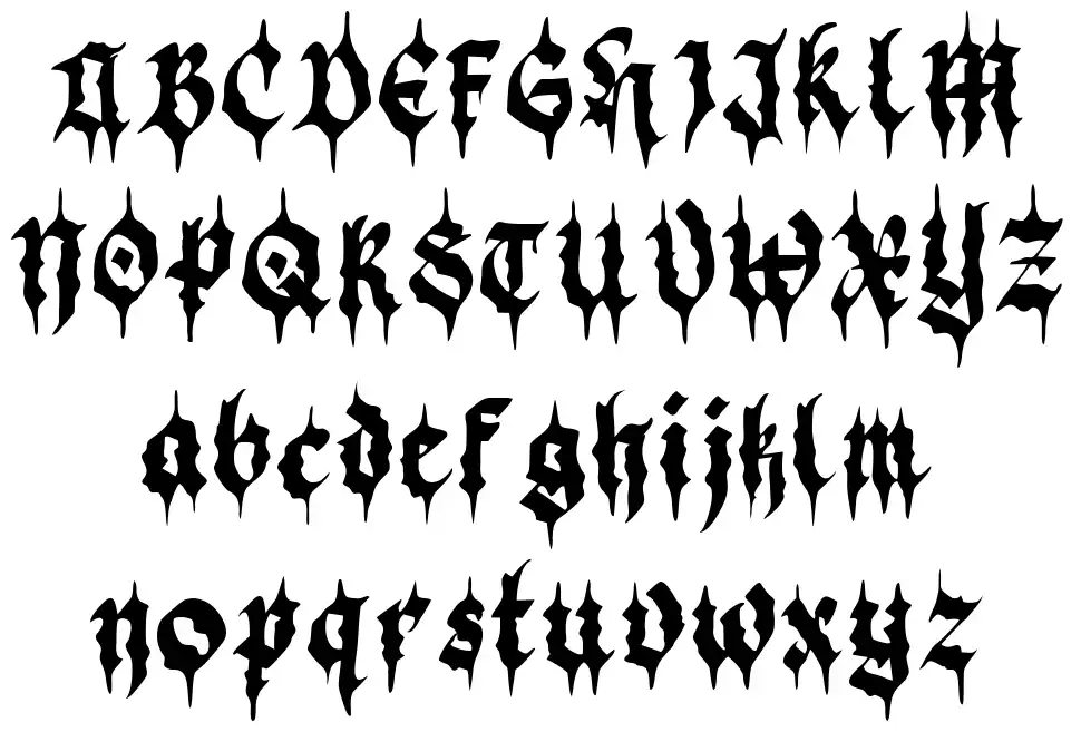 Black Demon schriftart vorschau