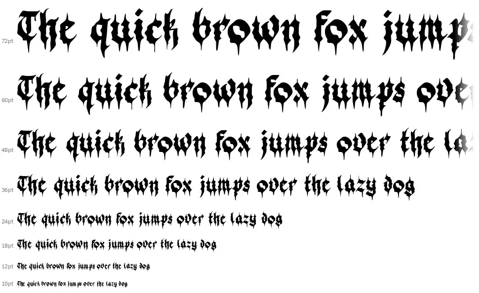 Black Demon font Waterfall