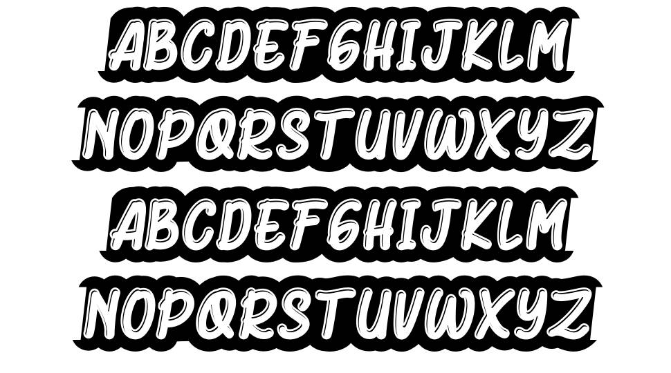 Black Hurricane font specimens