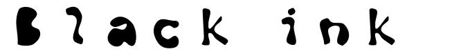 Black ink 字形