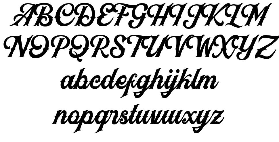 Black Jack Script font specimens