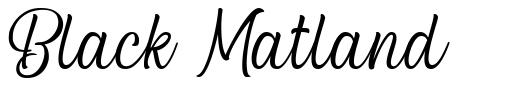 Black Matland font