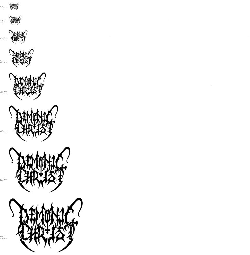 Black Metal G font Şelale