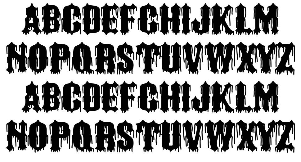 Black Order font specimens