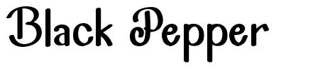 Black Pepper písmo