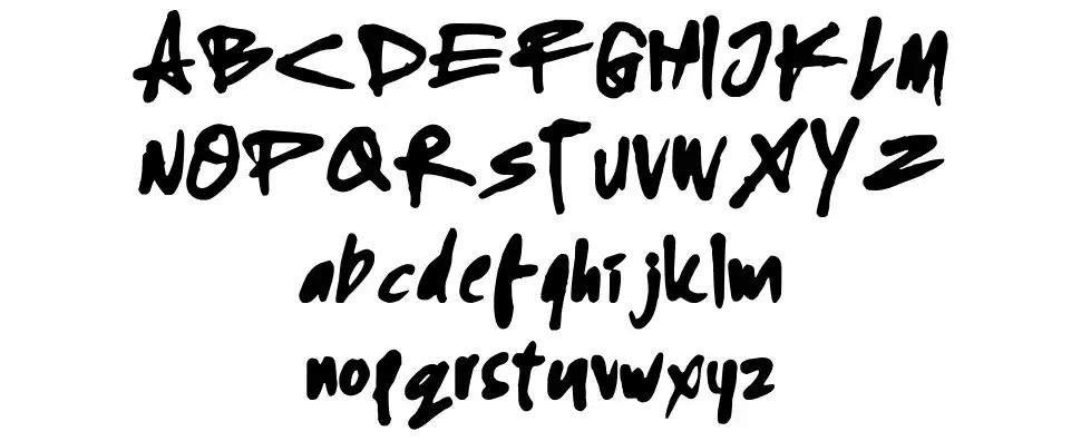 Black Racerfont specimens