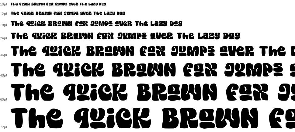 Black Rover font Waterfall