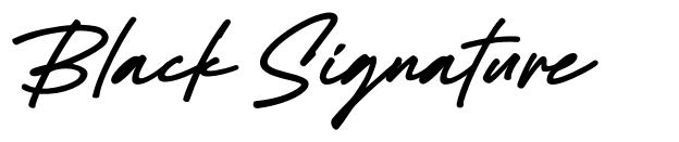 Black Signature font