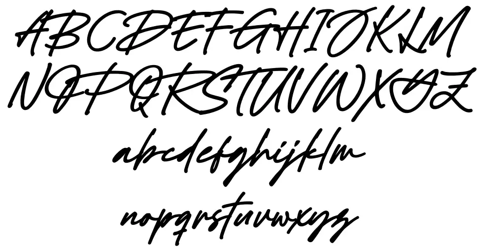 Black Signaturefont specimens