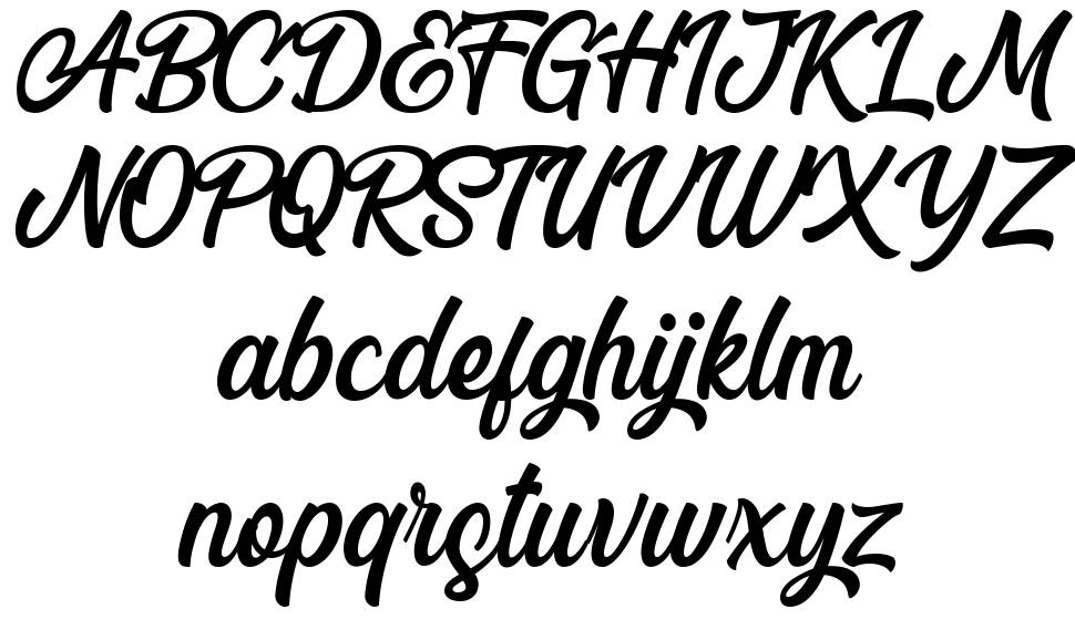 Blackbird font Örnekler