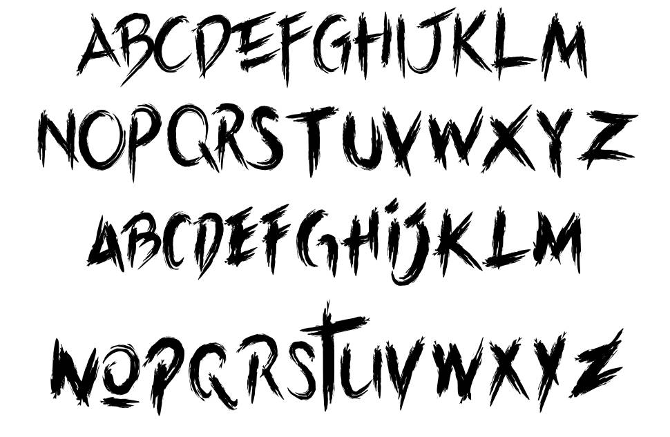 Blackdeath font Örnekler