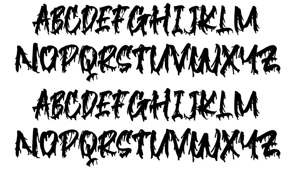 Blackink font specimens