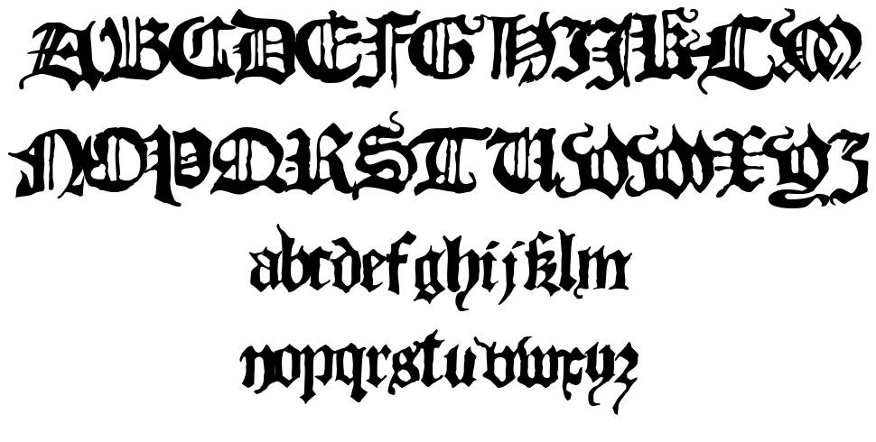 Blackletter フォント 標本