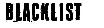 Blacklist font