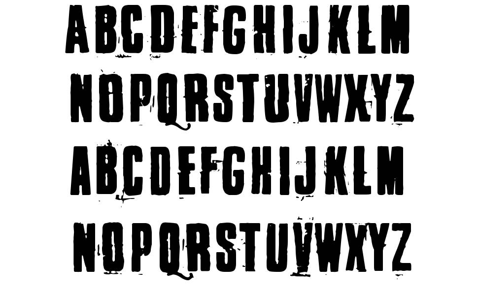 Blacklist font specimens