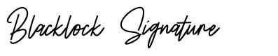Blacklock Signature font
