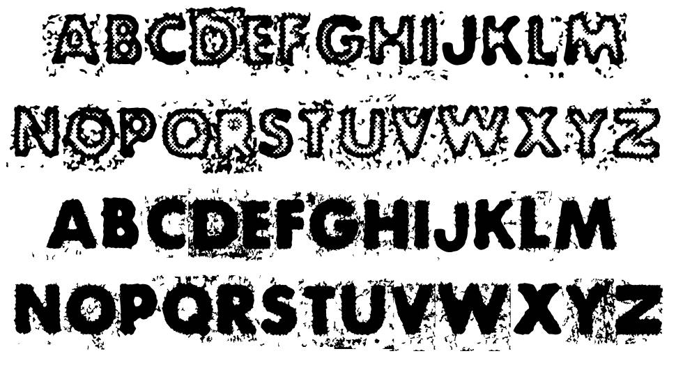 BlackNdot font specimens