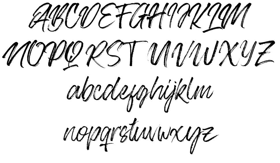 Blackpine písmo Exempláře