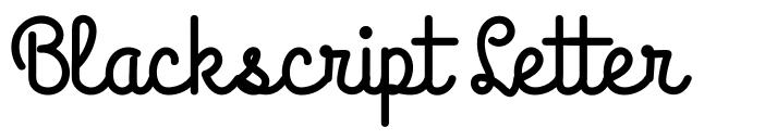 Blackscript Letter font