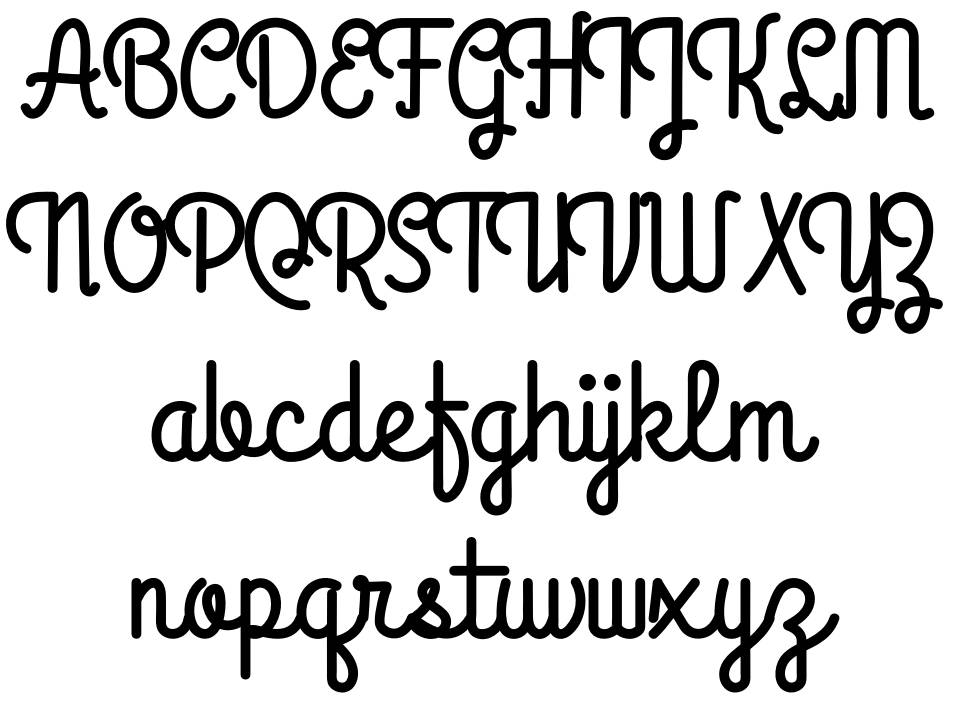 Blackscript Letter フォント 標本