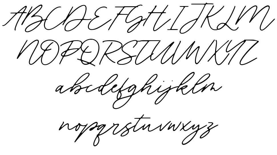 Blackswan font specimens
