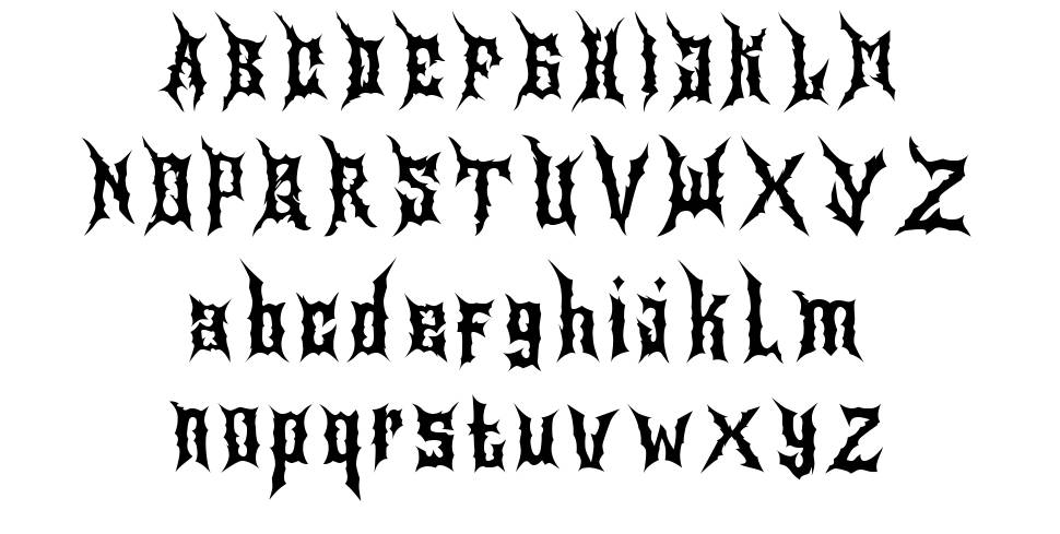 Blackthorn font specimens