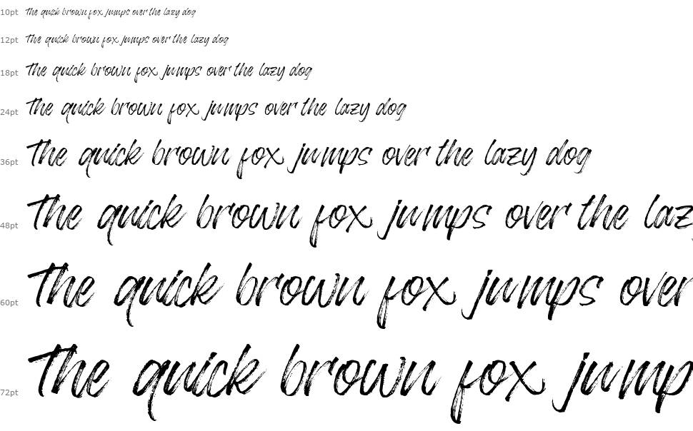 Blackway Brush font Waterfall