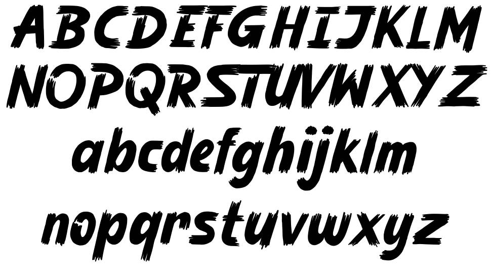 Blackza font specimens