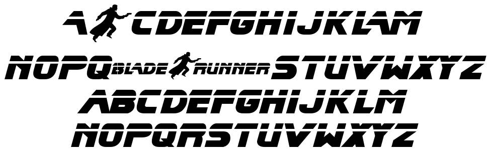 Blade Runner Movie Font шрифт Спецификация