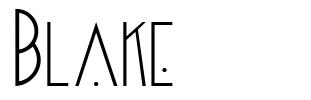 Blake шрифт