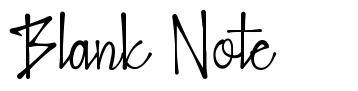 Blank Note font