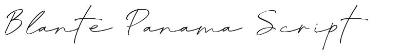 Blante Panama Script шрифт
