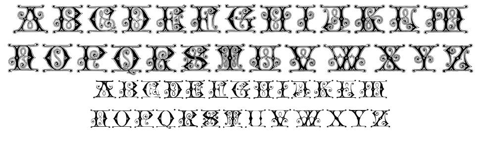 Blavicke Capitals font specimens