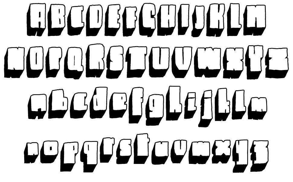 Blck font specimens