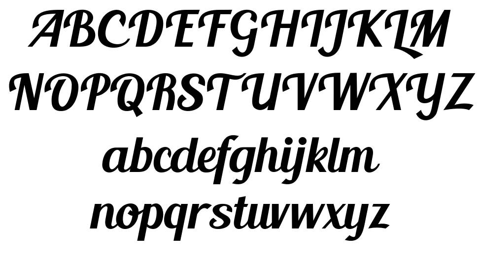 Blenda Script font specimens